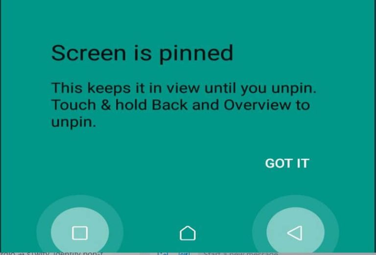 screen pining