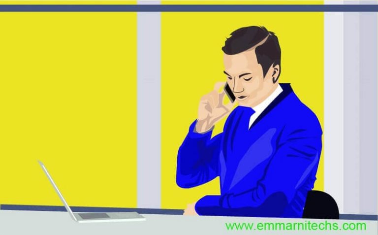 man making call illustrator